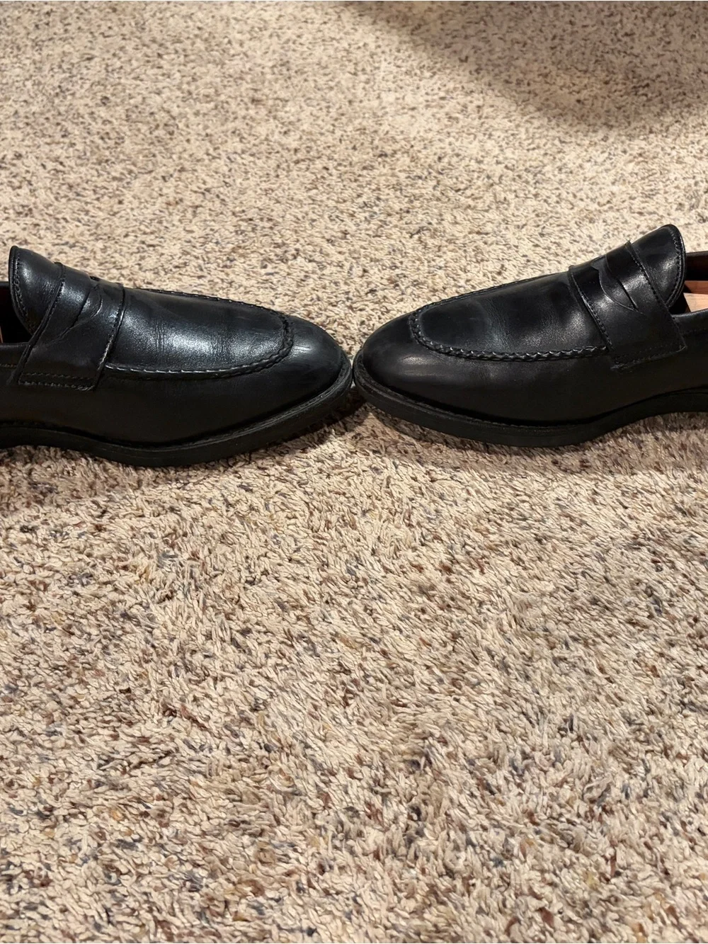 Allen Edmonds Black Leather Penny-Style Loafers